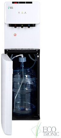 Кулер для воды ECOTRONIC K41-LXE напольный, НИЖНЯЯ ЗАГРУЗКА, нагрев/охлаждение, 3 крана, белый 11745