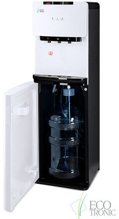 Кулер для воды ECOTRONIC K41-LXE напольный, НИЖНЯЯ ЗАГРУЗКА, нагрев/охлаждение, 3 крана, белый 11745