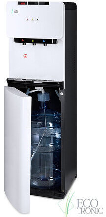 Кулер для воды ECOTRONIC K41-LXE напольный, НИЖНЯЯ ЗАГРУЗКА, нагрев/охлаждение, 3 крана, белый 11745