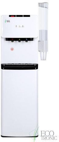 Кулер для воды ECOTRONIC K41-LXE напольный, НИЖНЯЯ ЗАГРУЗКА, нагрев/охлаждение, 3 крана, белый 11745