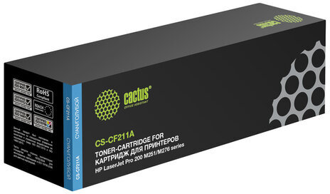 Картридж лазерный CACTUS (CS-CF211A) для HP LaserJet Pro 200 M276n/M276nw, голубой, ресурс 1800 стр.