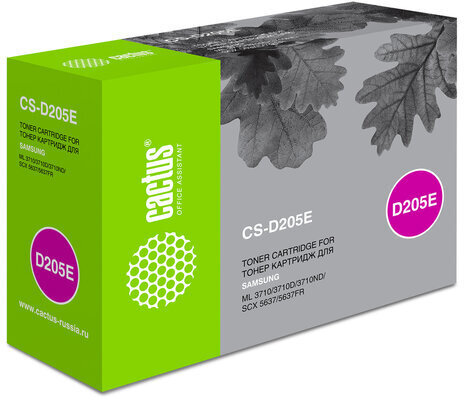 Картридж лазерный CACTUS (CS-D205E) для SAMSUNG ML-3710D/3710ND/SCX-5637/5737, ресурс 10000 стр.