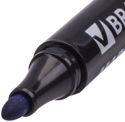 Маркер для флипчарта BRAUBERG, НЕПРОПИТЫВАЮЩИЙ, СИНИЙ, круглый наконечник, 2,5 мм, 151254