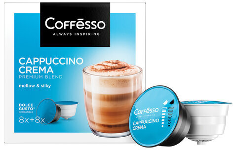 Кофе в капсулах COFFESSO "Cappuccino Crema" для кофемашин Dolce Gusto, 8 порций, 102150