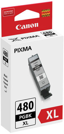 Картридж струйный CANON (PGI-480PGBK XL) для PIXMA TS704 / TS6140, пигмент черный, ресурс 400 страниц, оригинальный, 2023C001