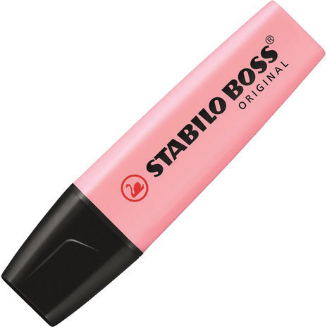 Текстовыделитель STABILO "Boss Pastel", РОЗОВЫЙ, линия 2-5 мм, 70/129