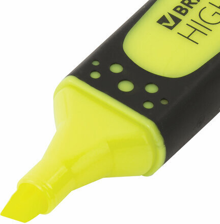 Набор текстовыделителей BRAUBERG 2 шт., ЖЕЛТЫЙ/РОЗОВЫЙ, "SUPER", прорезиненный корпус, линия 1-5 мм, 151745