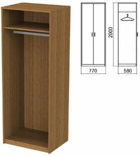 Шкаф (каркас) для одежды &quot;Арго&quot;, 770х580х2000 мм, орех