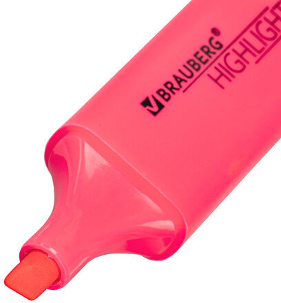 Текстовыделитель BRAUBERG "ORIGINAL NEON", РОЗОВЫЙ, линия письма 1-5 мм, 152213
