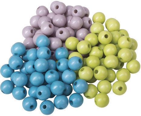 Бусины для творчества "Шарики", 8 мм, 30 грамм, серые, голубые, салатовые, ОСТРОВ СОКРОВИЩ, 661238