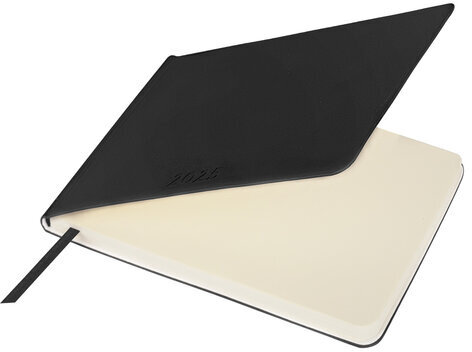 Еженедельник датированный 2025 МАЛЫЙ ФОРМАТ 95х155 мм А6, BRAUBERG "Unique", черный, 115998