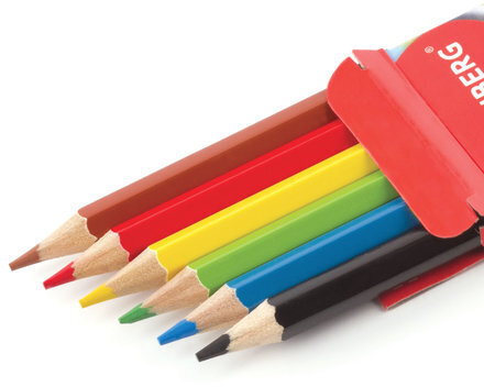 Карандаши цветные BRAUBERG "My lovely dogs", 6 цветов, заточенные, картонная упаковка, 180518