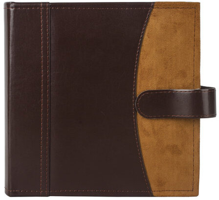 Фотоальбом BRAUBERG на 200 фото 10х15 см, под гладкую кожу, бумажные страницы, застежка, темно-коричневый, 390479