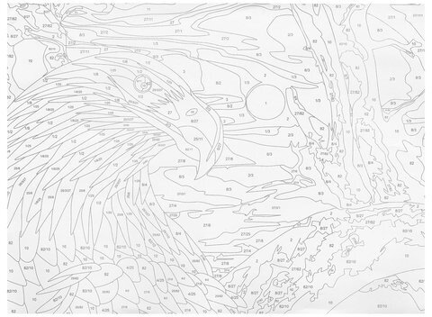 Картина по номерам А3, ОСТРОВ СОКРОВИЩ "ОРЕЛ", С АКРИЛОВЫМИ КРАСКАМИ, картон, кисть, 661638