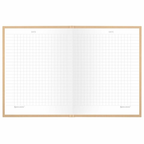 Блокнот МАЛЫЙ ФОРМАТ 110х147 мм, А6, 80 л., твердый, клетка, BRAUBERG "Minimal", бежевый, 116446
