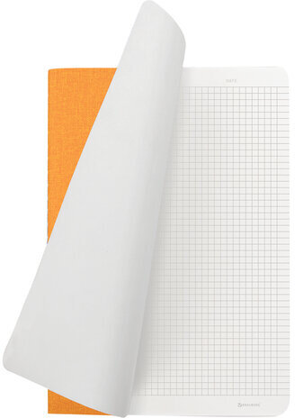 Тетрадь 48 л. в клетку обложка кожзам под рогожку, сшивка, A5 (147х210мм), ЖЕЛТЫЙ, BRAUBERG BRIGHT, 403845