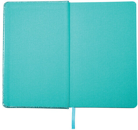 Ежедневник датированный 2024 А5 138x213 мм, BRAUBERG "Sparkle", под кожу, блестки, бирюзовый, 114931