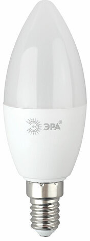 Лампа светодиодная ЭРА RED LINE, 8 (55) Вт, цоколь Е14, свеча, холодный белый свет, 30000 ч., LED B35-8W-865-E14 R, Б0045341