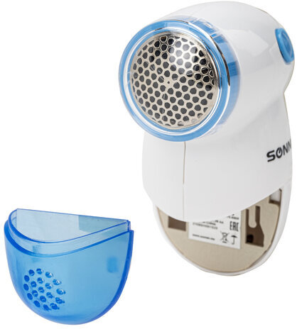 Машинка для удаления катышков миниклинер SONNEN FS-8809, белый/голубой, 455465
