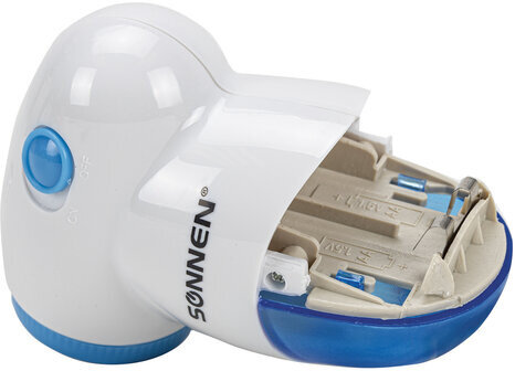 Машинка для удаления катышков миниклинер SONNEN FS-8809, белый/голубой, 455465