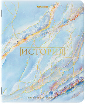Тетрадь предметная "PASTEL" 48 л., SoftTouch, фольга, ИСТОРИЯ, клетка, BRAUBERG, 404316