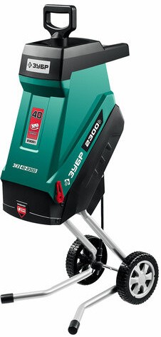 Садовый измельчитель электрический ЗУБР ЗИЭ-40-2300, 2300 Вт, 4200 об/мин, 90 кг/ч, ЗИЭ-40-2300