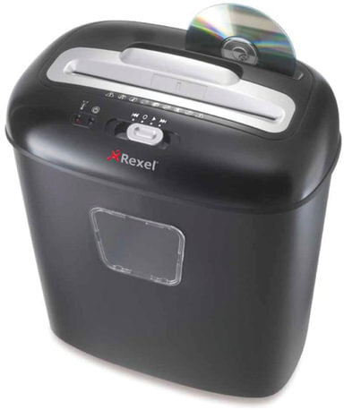 Уничтожитель (шредер) REXEL DUO, 3 уровень секретности, фрагменты 4x45 мм, 10 листов, 17 л, CD, 2102560EU