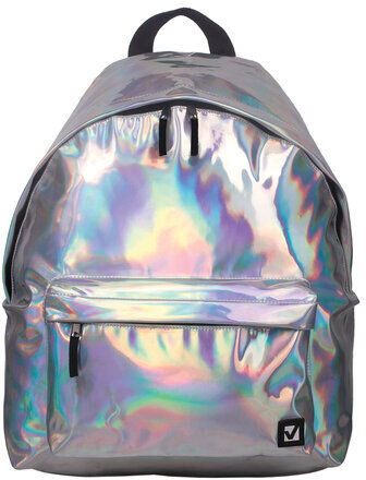 Рюкзак BRAUBERG универсальный, сити-формат, серебро, "Винтаж", 20 литров, 41х32х14 см, 226421