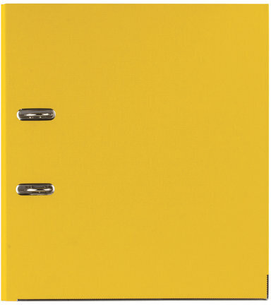 Папка-регистратор BRAUBERG с покрытием из ПВХ, 80 мм, с уголком, желтая (удвоенный срок службы), 227194