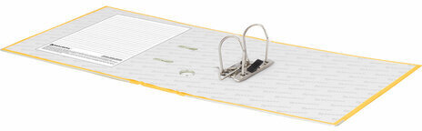 Папка-регистратор BRAUBERG с покрытием из ПВХ, 80 мм, с уголком, желтая (удвоенный срок службы), 227194