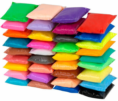 Пластилин супер лёгкий воздушный застывающий 36 цветов, 360 г, 3 стека, ЮНЛАНДИЯ, 105907