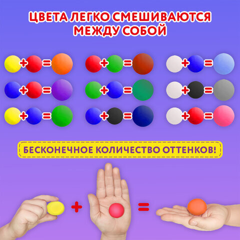 Пластилин супер лёгкий воздушный застывающий 36 цветов, 360 г, 3 стека, ЮНЛАНДИЯ, 105907