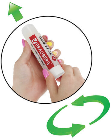 Клей-карандаш BRAUBERG "Crystal", 25 г, прозрачный, 227968, PVP