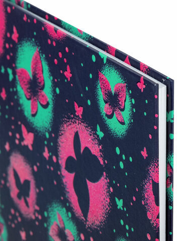 Дневник 1-4 класс 48 л., твердый, ЮНЛАНДИЯ, блестки, с подсказом, "Бабочки", 106367