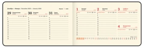 Еженедельник датированный 2026 МАЛЫЙ ФОРМАТ 105х160 мм, А6, BRAUBERG "Imprint", тиснение, розовый, 117213