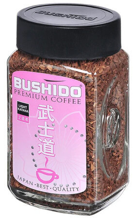 Кофе растворимый BUSHIDO "Light Katana", сублимированный, 100 г, 100% арабика, стеклянная банка, BU10009006