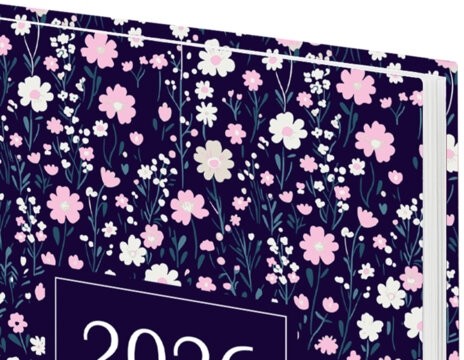Ежедневник датированный 2026 145х215 мм, А5, STAFF, ламинированная обложка, "Flowers", 117318