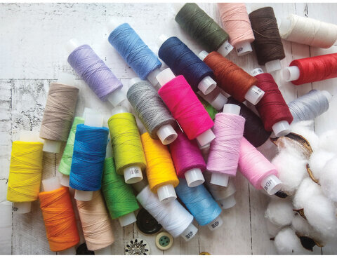 Набор швейных ниток, 30 цветов по 200 м, в боксе, 40 ЛШ, ОСТРОВ СОКРОВИЩ, 662787