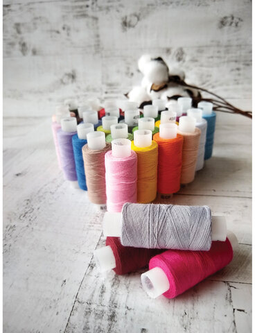 Набор швейных ниток, 30 цветов по 200 м, в боксе, 40 ЛШ, ОСТРОВ СОКРОВИЩ, 662787