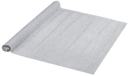 Бумага гофрированная/креповая, 110 г/м2, 50х250 см, СЕРЕБРЯНАЯ, ОСТРОВ СОКРОВИЩ, 112552