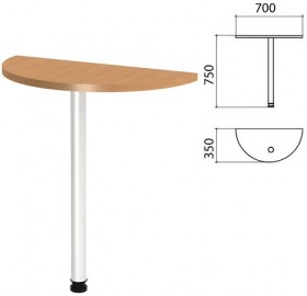 Стол приставной полукруг &quot;Этюд&quot;, 700х350х750 мм, цвет бук бавария (КОМПЛЕКТ)