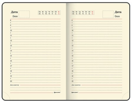 Ежедневник недатированный МАЛЫЙ 100х150 мм А6 BRAUBERG "Metropolis Mix", под кожу, 136 л., голубой, 113307