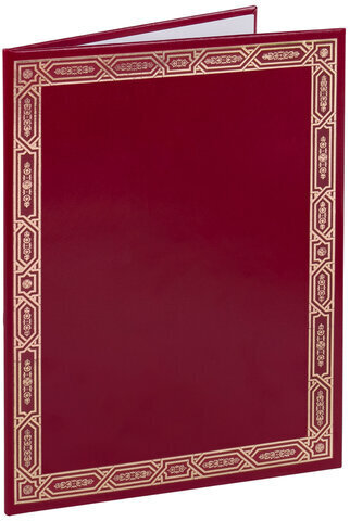 Папка адресная бумвинил бордовый, "Рамка", формат А4, STAFF, 121919