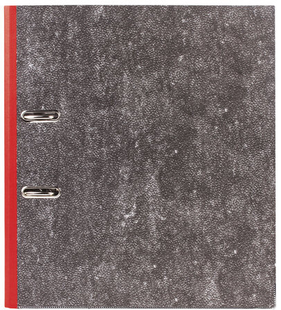 Папка-регистратор ОФИСМАГ, фактура стандарт, с мраморным покрытием, 50 мм, красный корешок, 225587