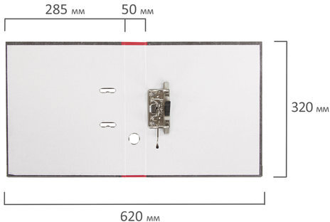 Папка-регистратор ОФИСМАГ, фактура стандарт, с мраморным покрытием, 50 мм, красный корешок, 225587