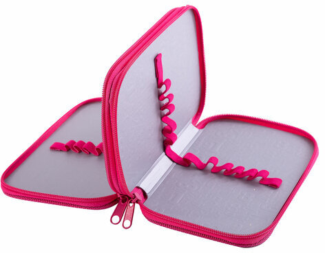 Пенал ЮНЛАНДИЯ, 2 отделения, ламинированный картон, блестки, 19х11 см, "Dancing girl", 270885