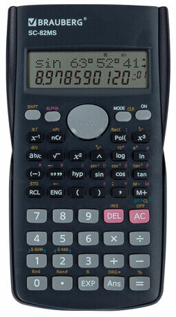 Калькулятор инженерный BRAUBERG SC-82MS (158х85 мм), 240 функций, 10+2 разрядов, темно-синий, 271721