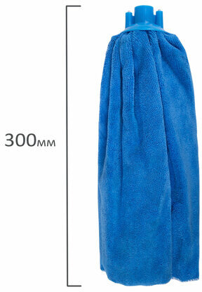 Насадка МОП "ЮБОЧКА" из микрофибры для швабры, крепление еврорезьба, длина 30 см, LAIMA, 607461, -