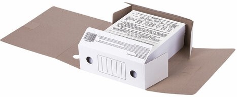 Папка архивная с завязками А4 (325х250 мм), 100 мм, до 900 листов, микрогофрокартон, БЕЛАЯ, STAFF, 128874