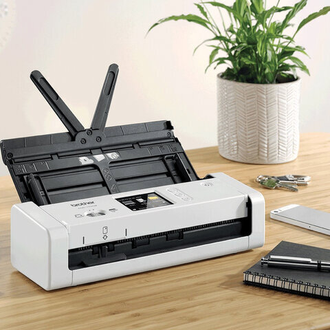 Сканер потоковый BROTHER ADS-1700W А4, 25 стр./мин, 1200x1200, ДАПД, Wi-Fi, ADS1700W